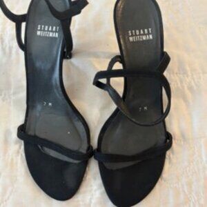 Stuart Weitzman Black Strappy Heels - Size 7M